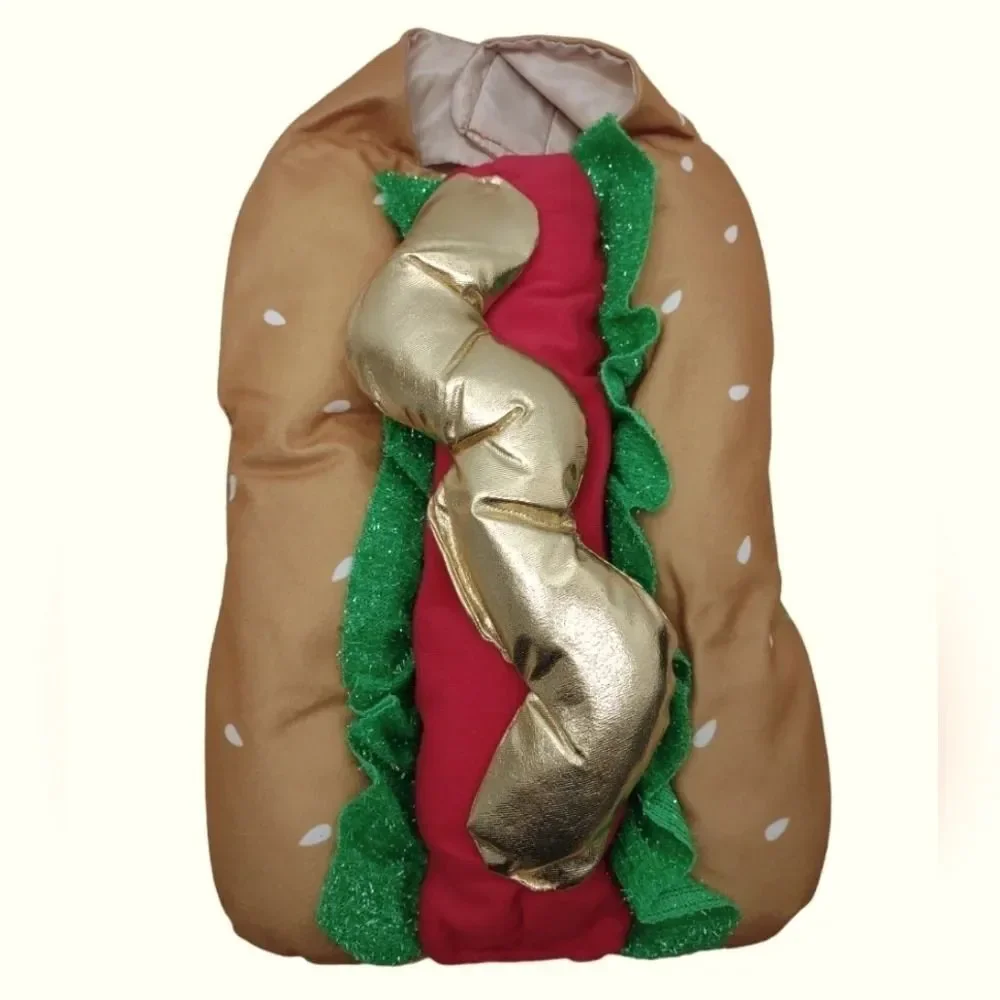 Dog Taco Costume - Yellow & Red Pet Outfit